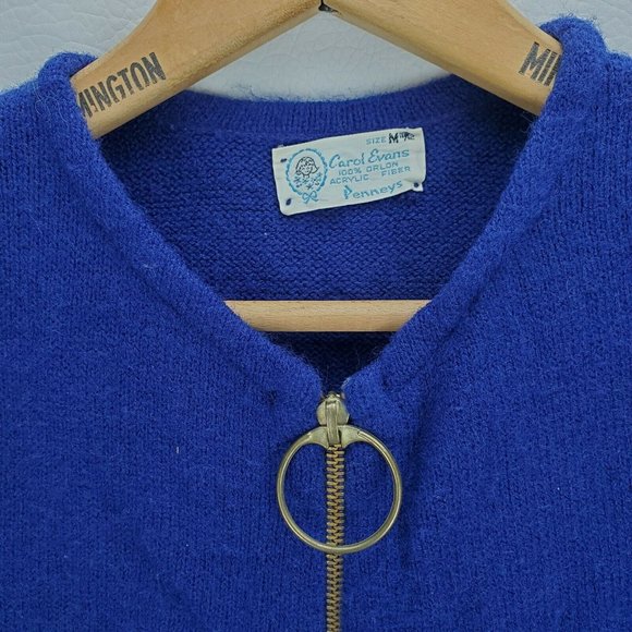 Vintage Carol Evans Penneys Sweater Vest Cardigan Women's M 10/12 - Picture 2 of 3